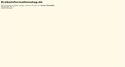 Desktop Screenshot of krebsinformationstag.de