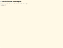 Tablet Screenshot of krebsinformationstag.de